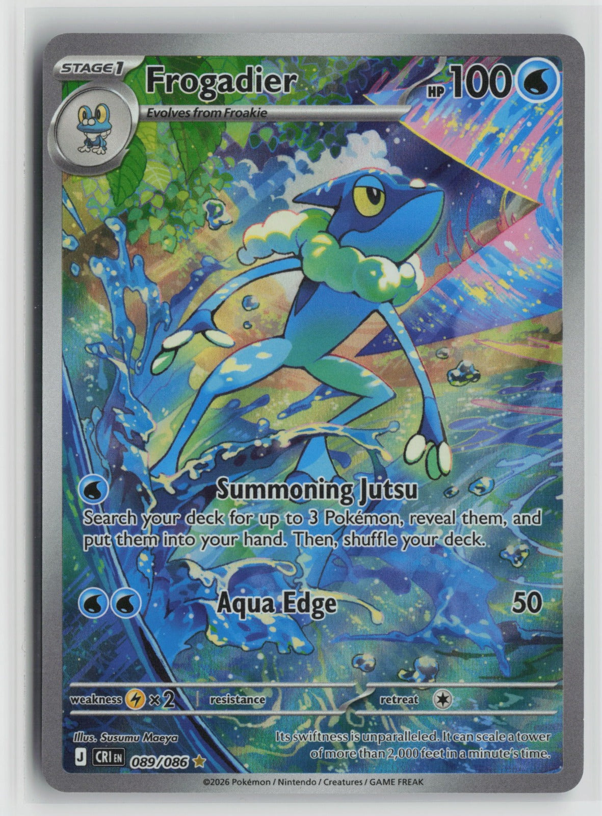 Frogadier - Illustration Rare Holo CRI 089/086 NM
