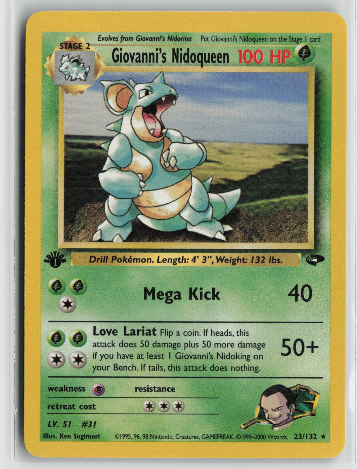 Giovanni's Nidoqueen Rare 1st Edition G2 023/132 NM
