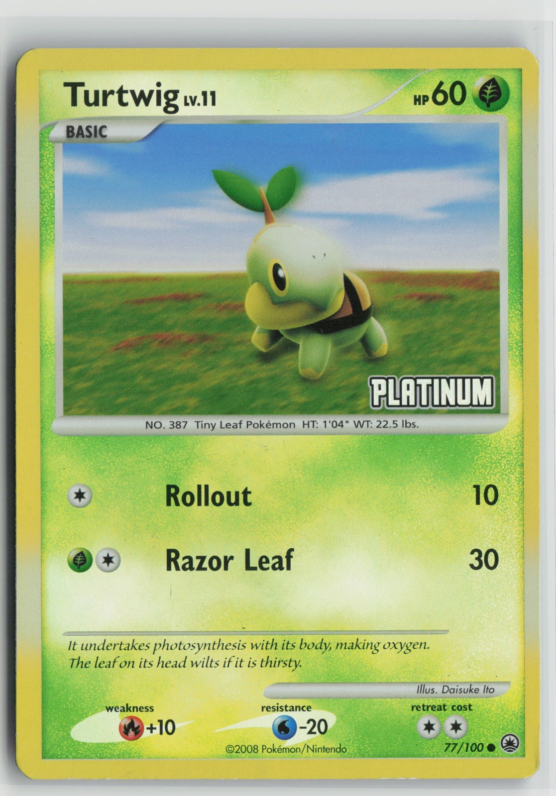 Turtwig (77) Common Reverse Holo MD 77/100 MP