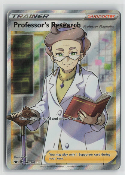 Professor's Research [Professor Magnolia] Full Art UR  Holo SWSH01 201/202 NM