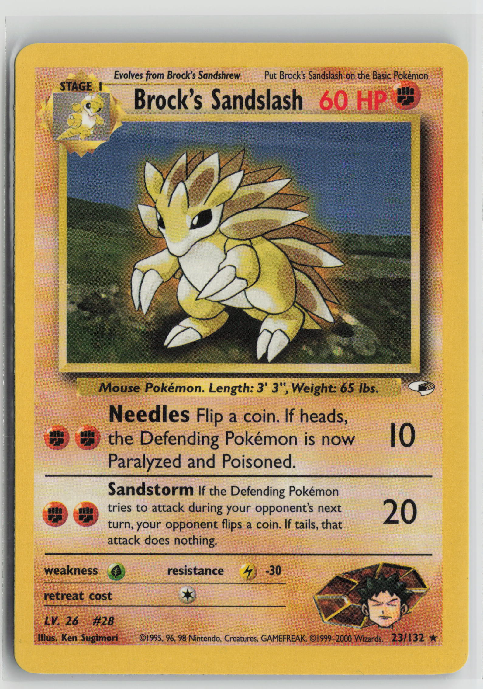 Brock's Sandslash Rare Unlimited G1 023/132 LP