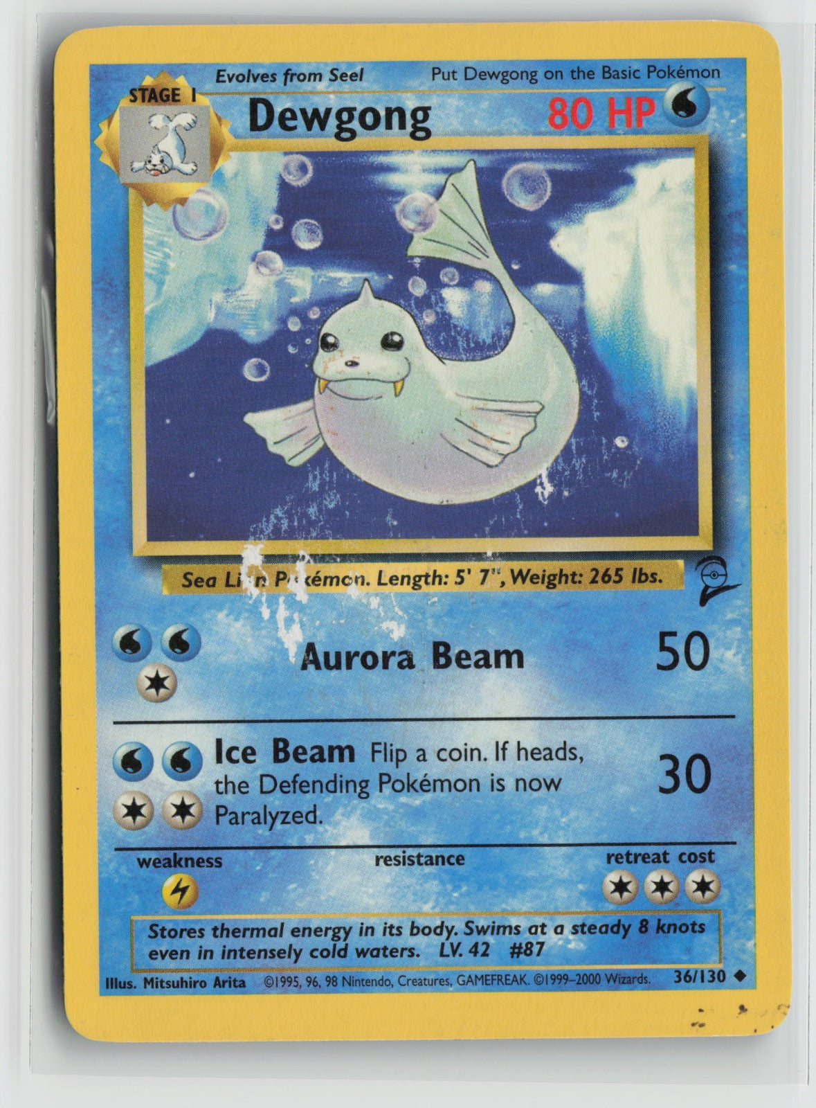Dewgong Uncommon BS2 036/130 LP