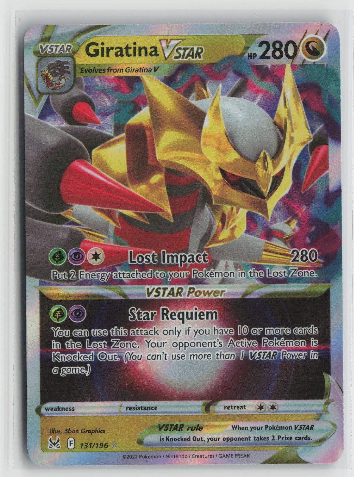 Giratina VSTAR Ultra Rare Holo SWSH11 131/196 NM