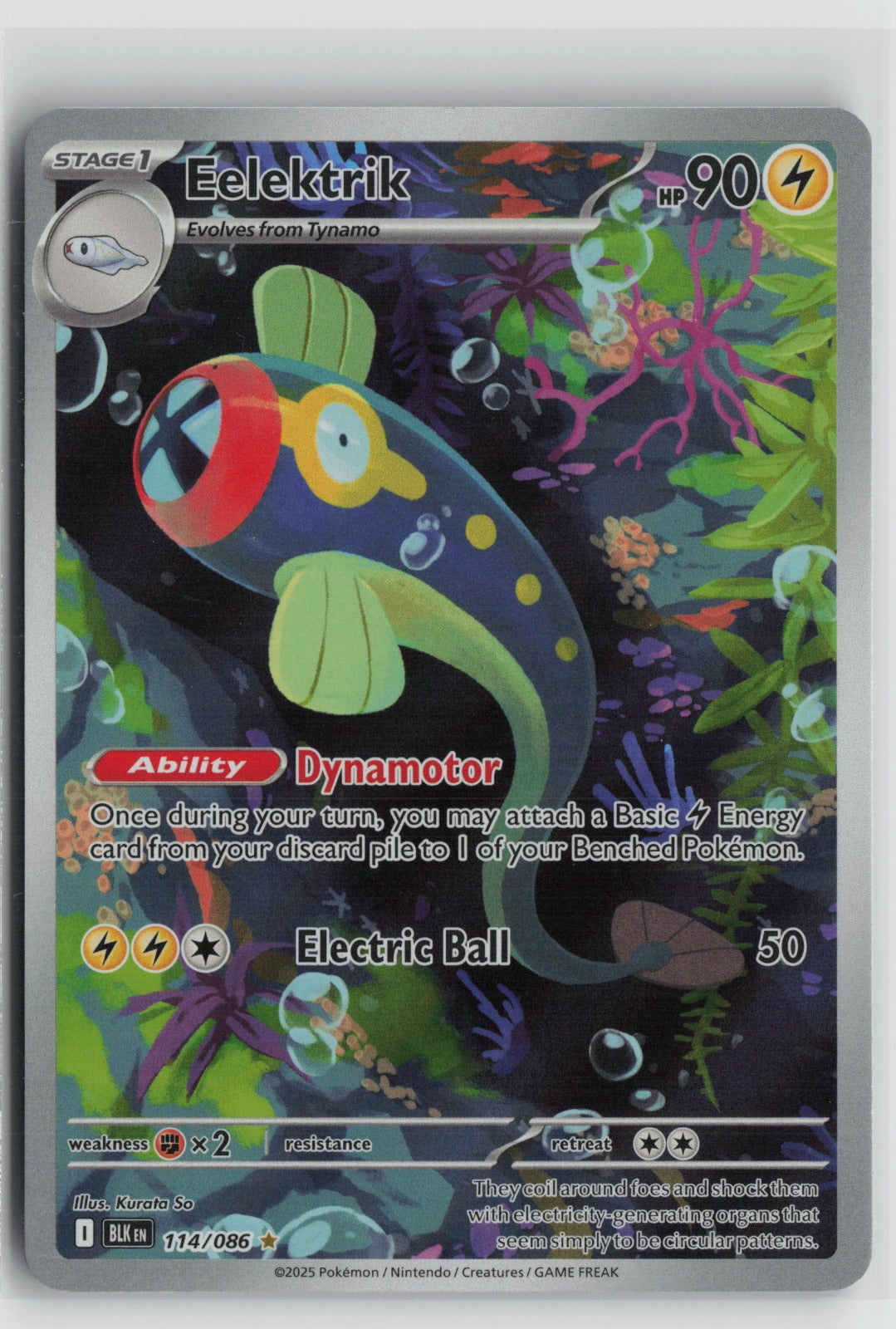 Eelektrik Illustration Rare Holo BLK 114/086 NM