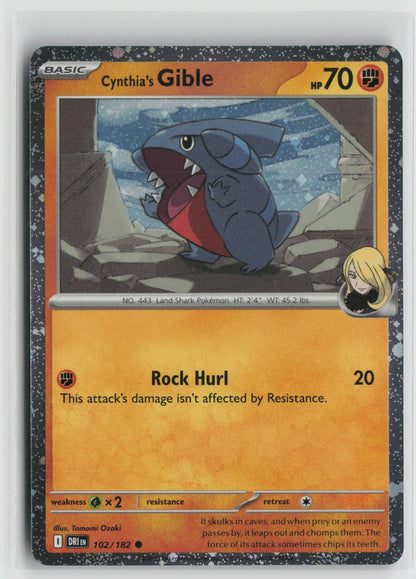 Cynthia's Gible (Cosmos Holo) Common Holo MCAP 102/182 NM