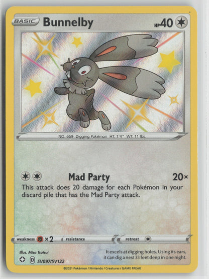 Bunnelby Shiny Holo Rare SHFSV SV097/SV122 NM