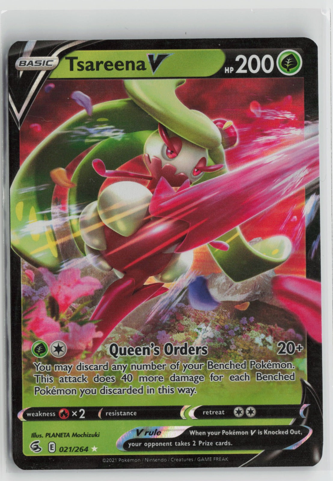 Tsareena V Ultra Rare Holo SWSH08 021/264 NM