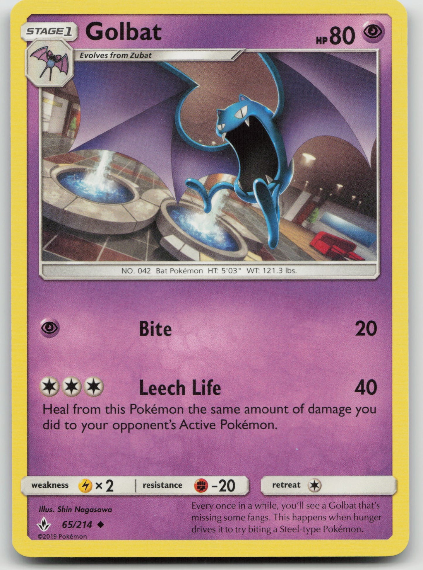 Golbat Uncommon Normal SM10 65/214 NM