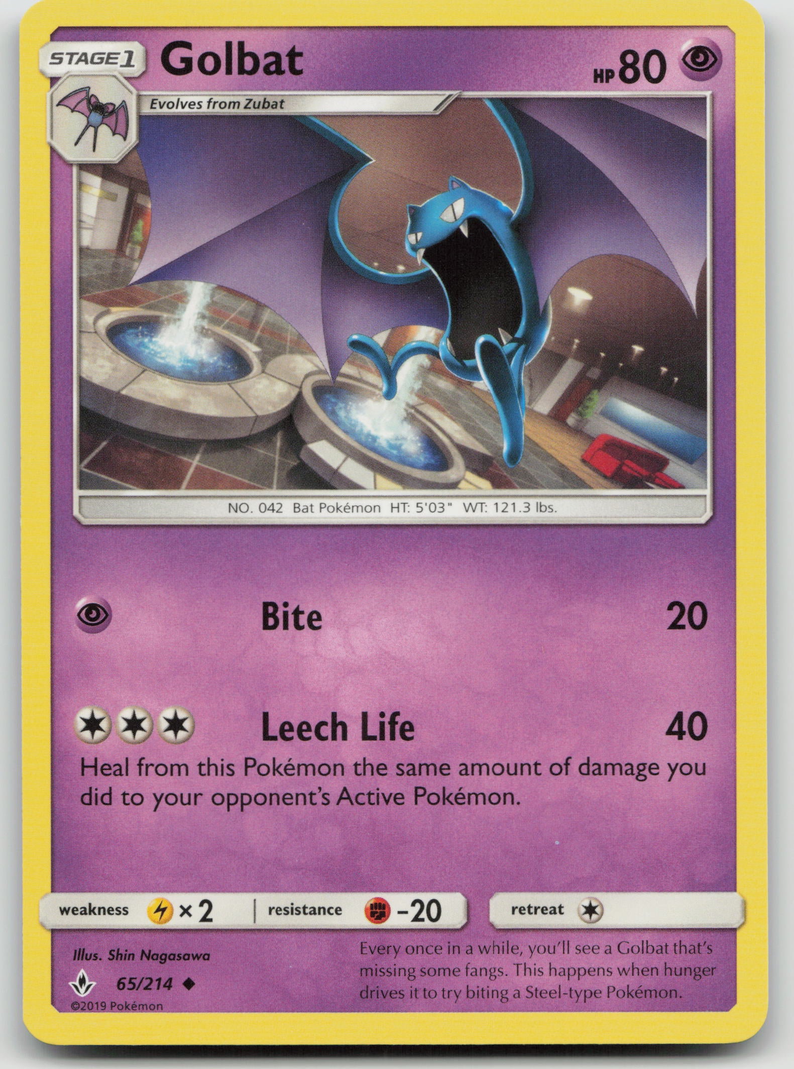 Golbat Uncommon Normal SM10 65/214 NM