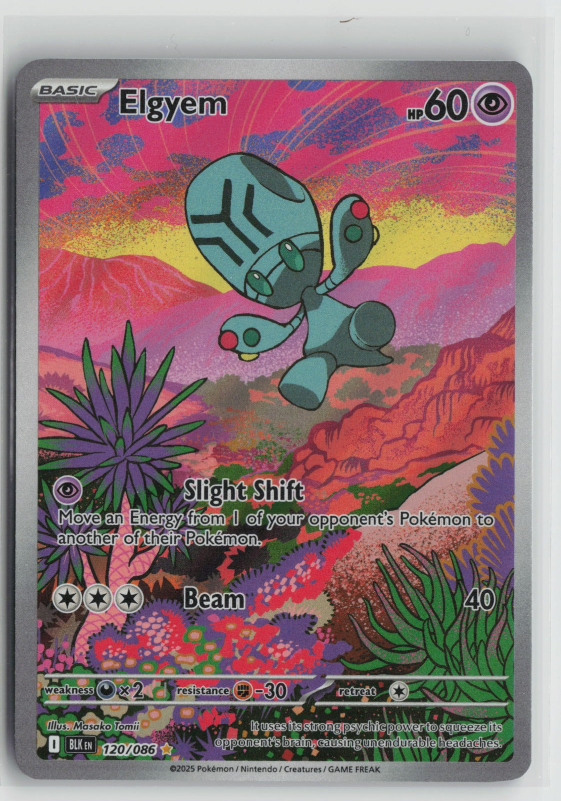 Elgyem - Illustration Rare Holo BLK 120/086 NM