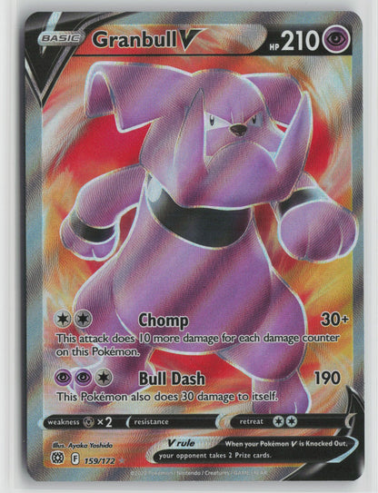 Granbull V (Full Art) Ultra Rare Holo SWSH09 159/172 NM