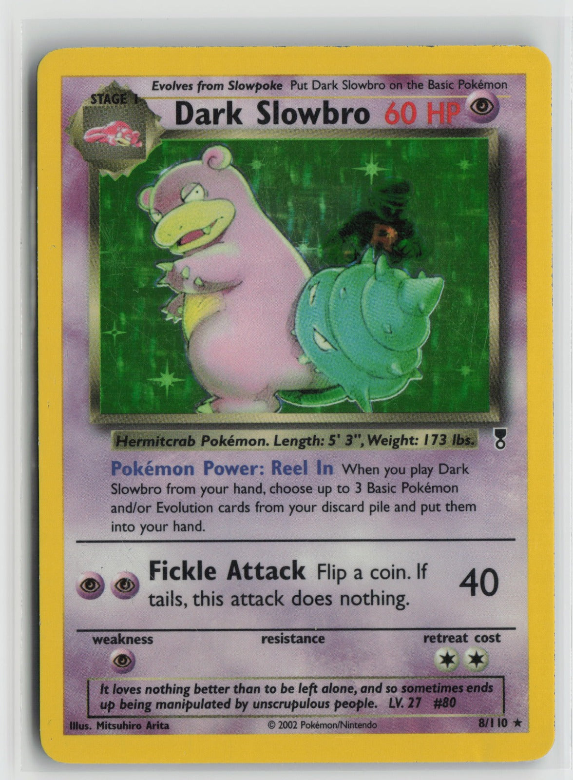 Dark Slowbro Holo Rare LC 008/110 MP