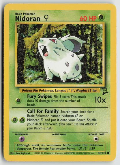 Nidoran F Common Base Set 2 082/130 DMG