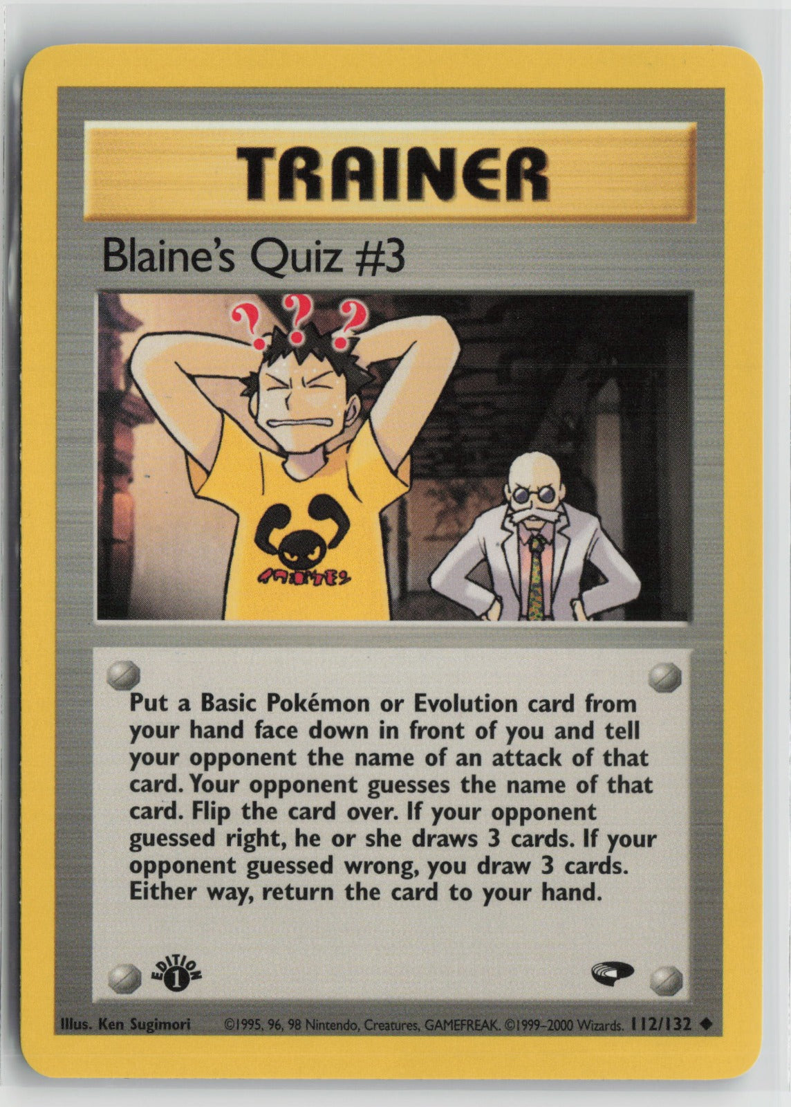 Blaine's Quiz #3 Uncommon 1st Edition G2 112/132 NM