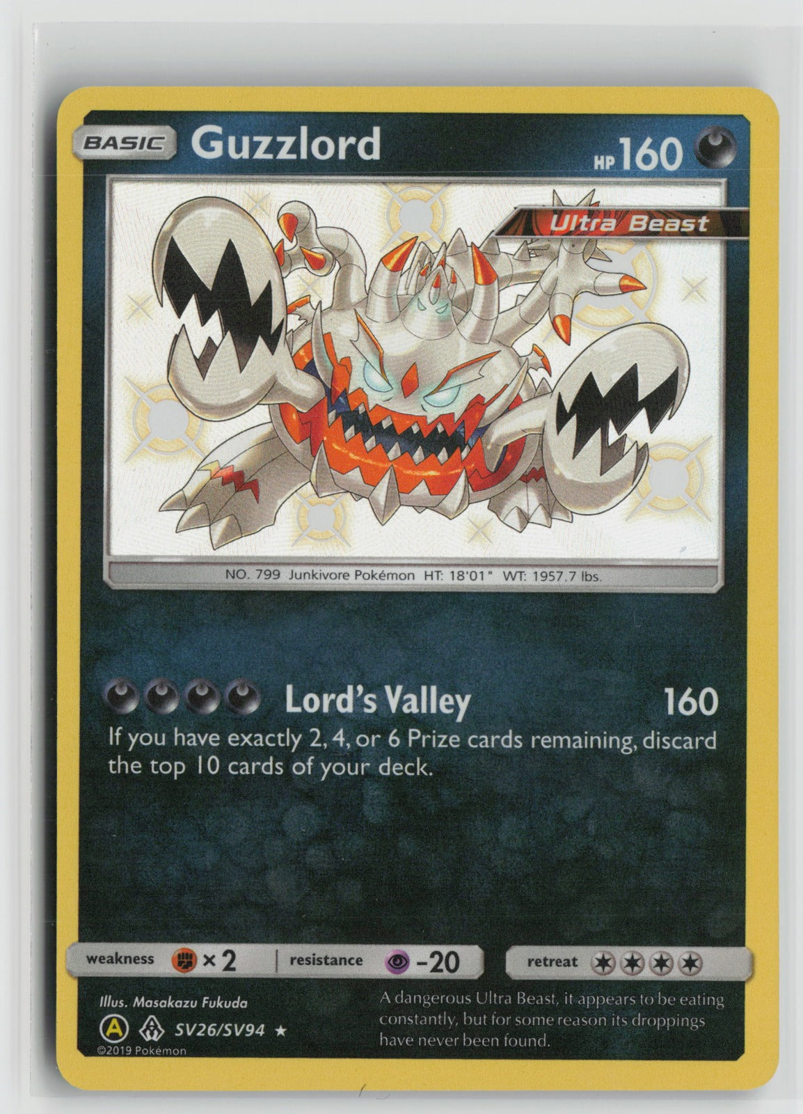 Guzzlord Shiny Holo Rare Holo HIF:SV SV26/SV94 NM- B
