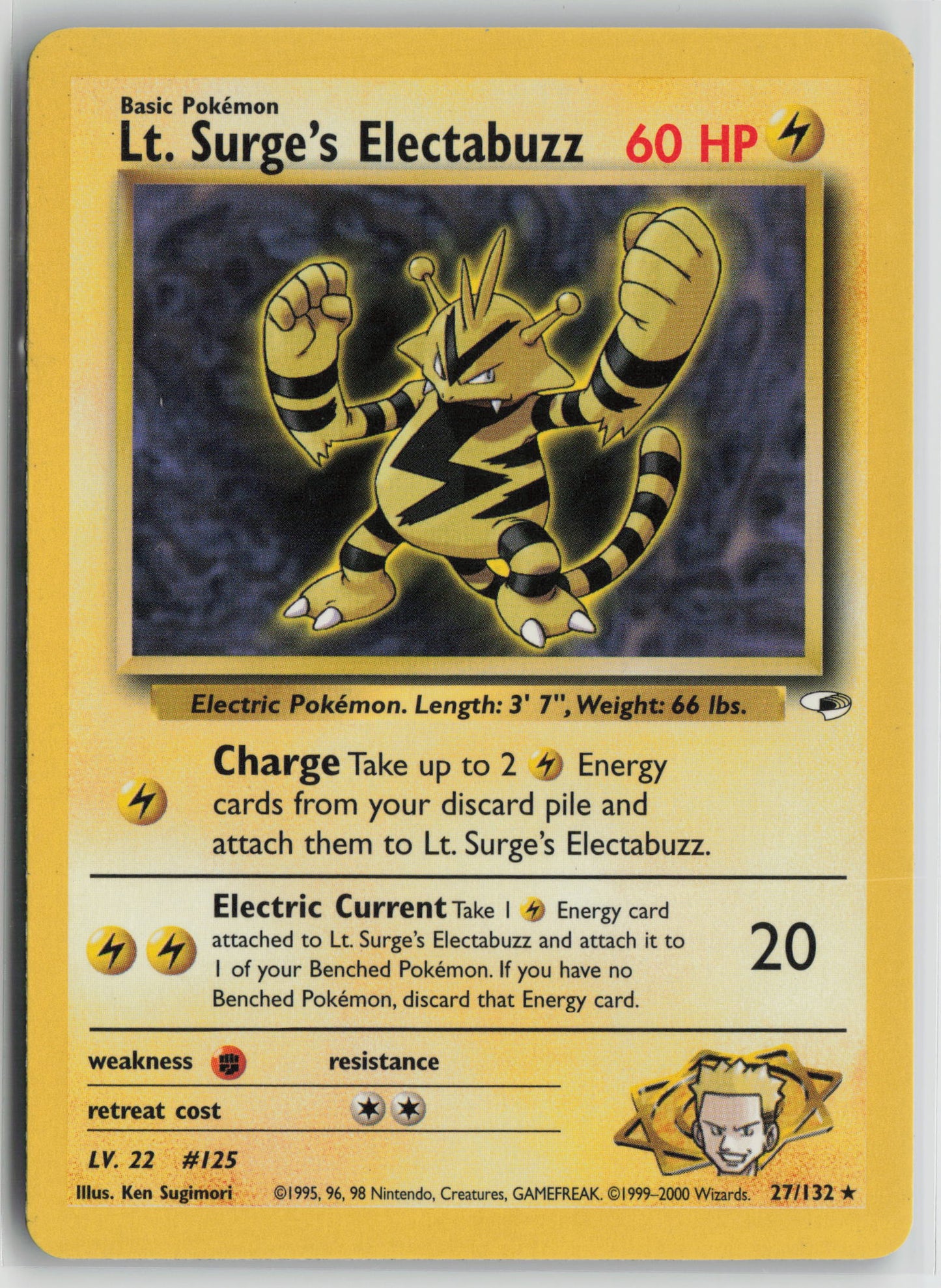Lt. Surge's Electabuzz (27) Rare Unlimited G1 027/132 LP
