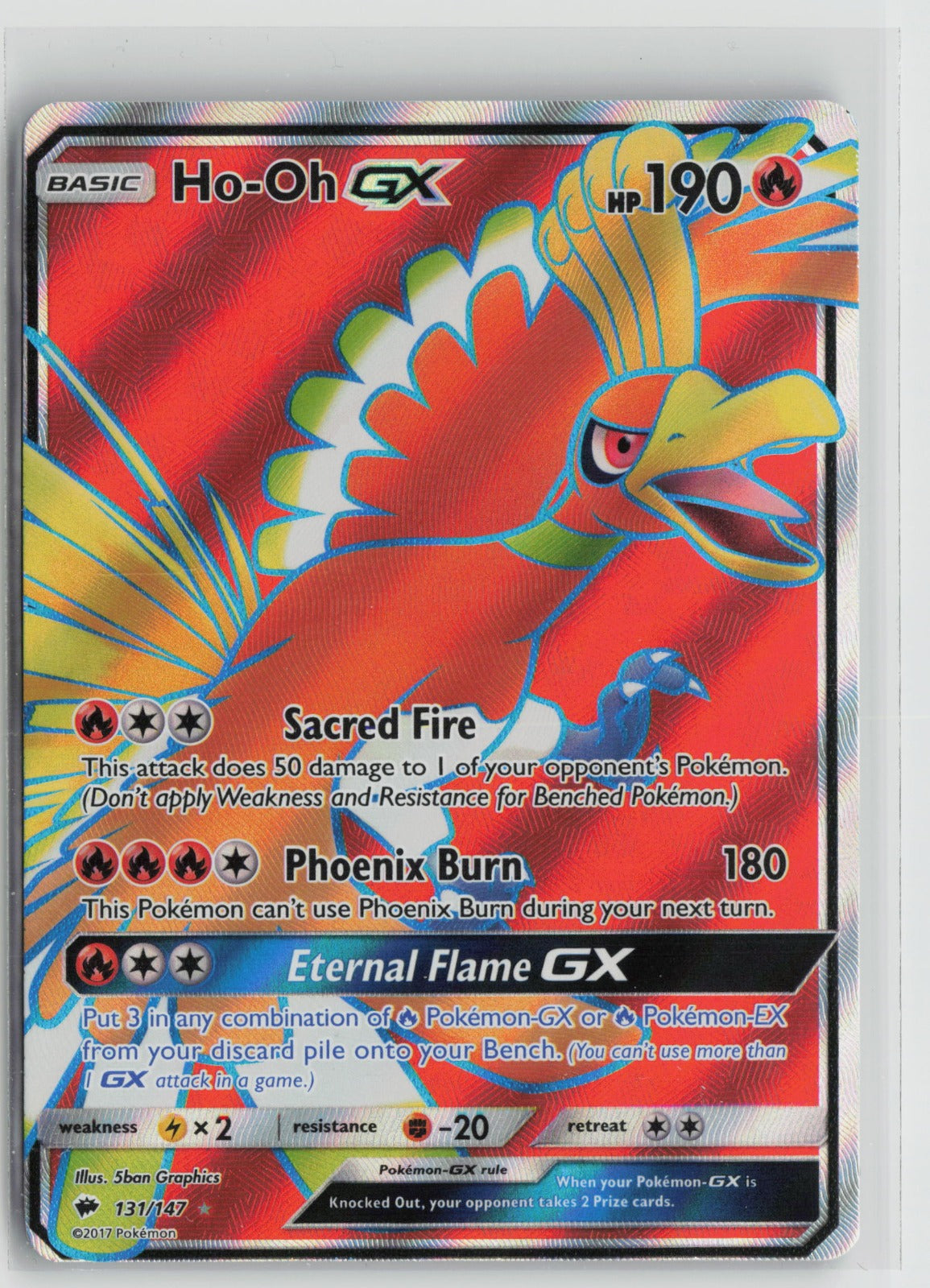 Ho-Oh GX (Full Art) Ultra Rare Holo SM03 131/147 NM