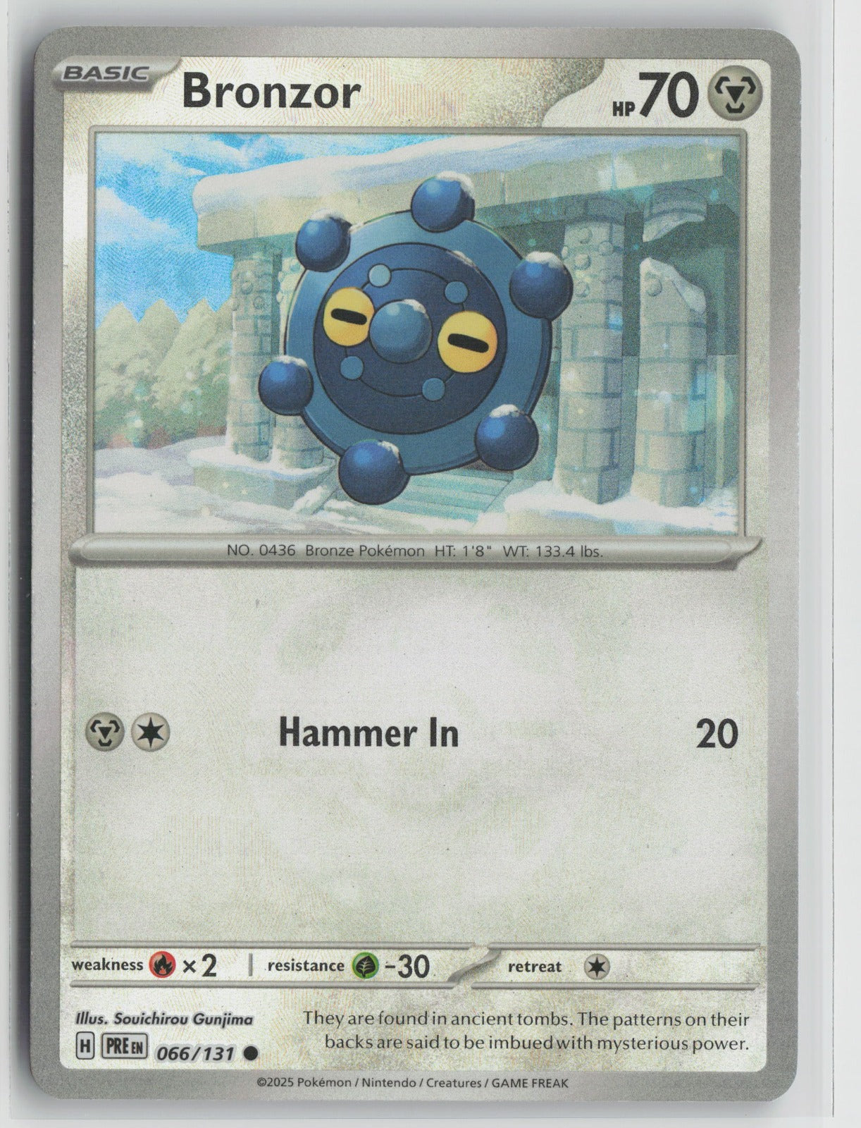 Bronzor (Master Ball Pattern) Common Holo PRE 066/131 NM