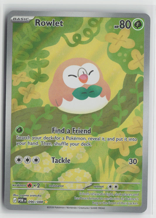Rowlet Illustration Rare Holo POR 090/088 NM