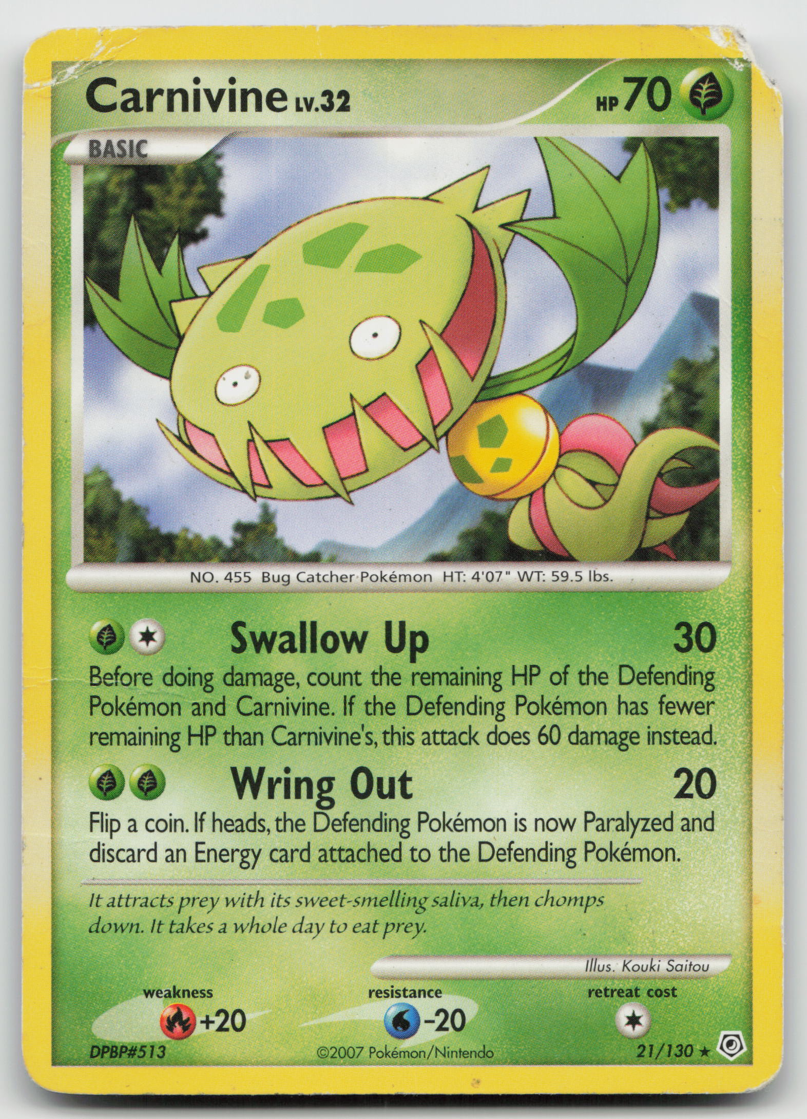 Carnivine Rare Normal DP 21/130 HP
