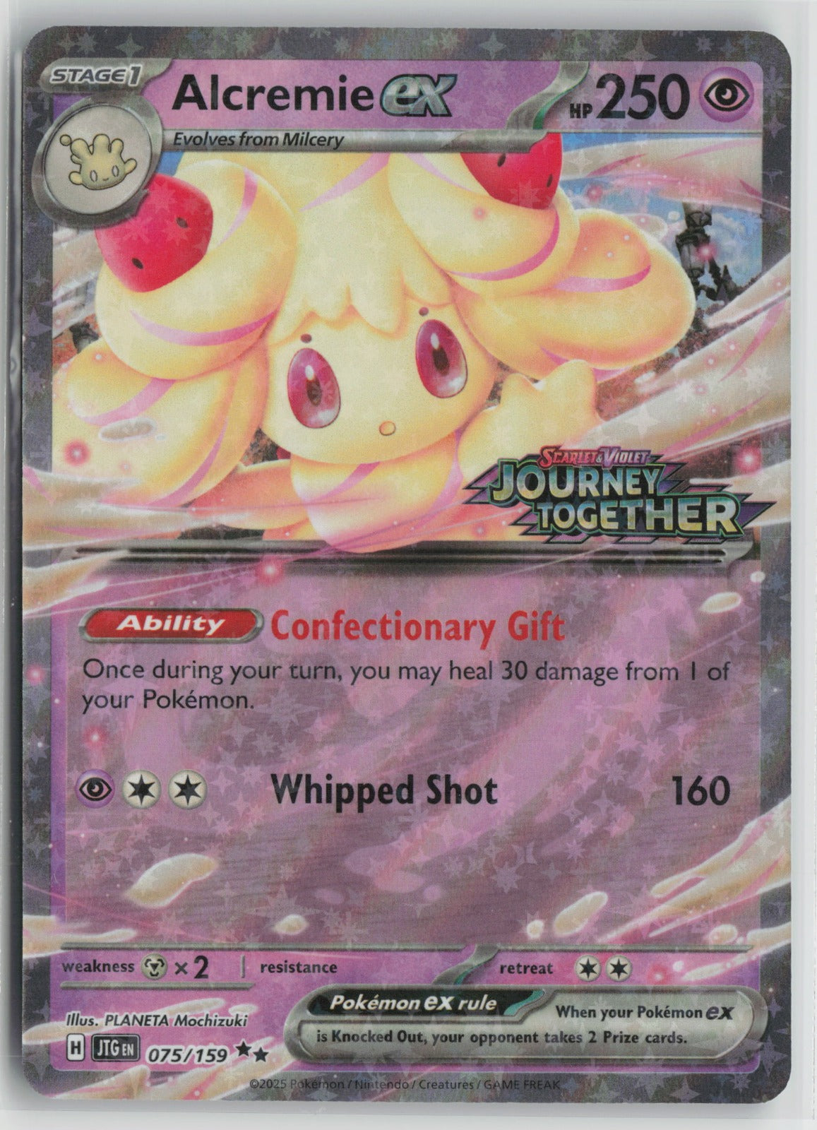 Alcremie ex (Journey Together Stamped) Double Rare Holo MCAP 075/159 NM