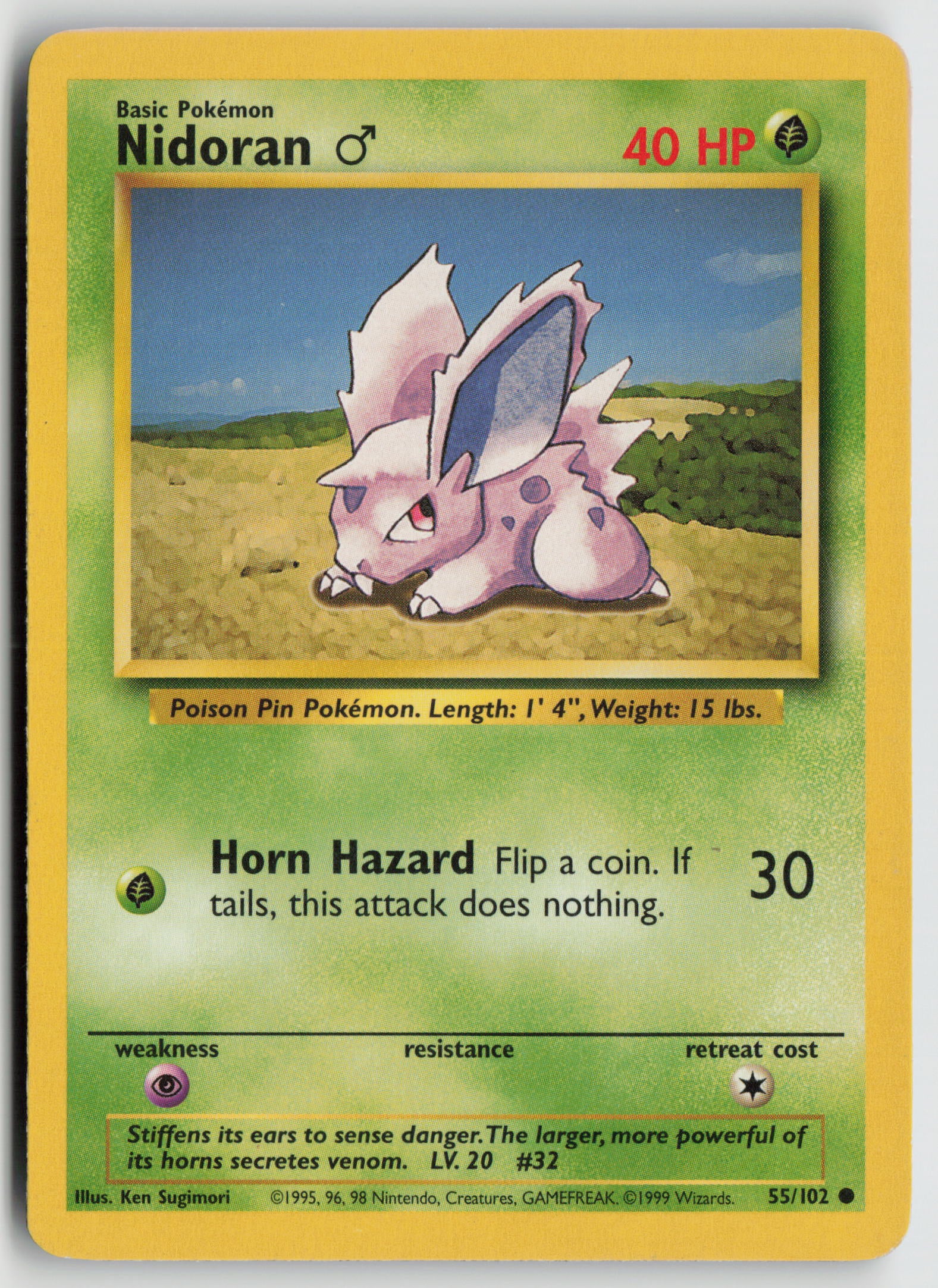 Nidoran M Common Base Set 055/102 MP