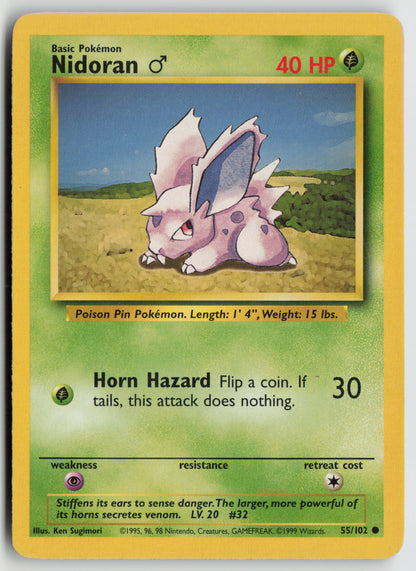 Nidoran M Common Base Set 055/102 MP