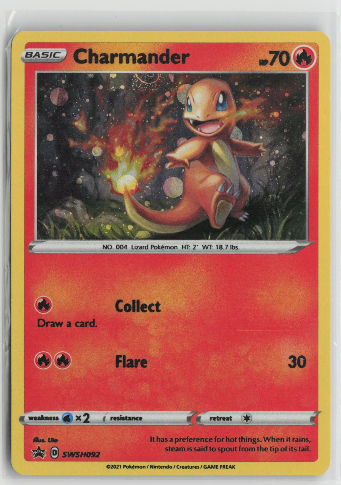 Charmander - Promo Holo SWSD ERROR THICK PRINT SWSH092 NM
