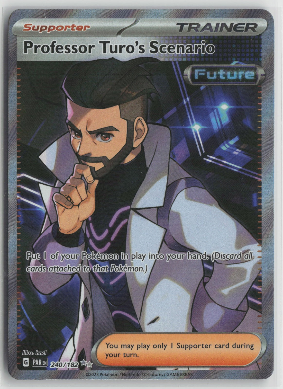 Professor Turo's Scenario - Ultra Rare Holo PAR 240/182 NM