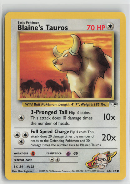 Blaine's Tauros Common Unlimited G1 064/132 LP