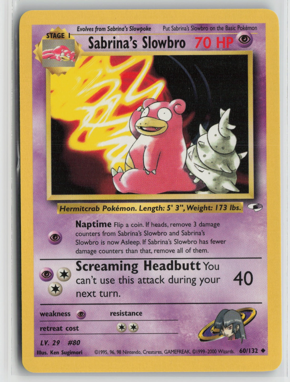 Sabrina's Slowbro Uncommon Unlimited G1 060/132 NM
