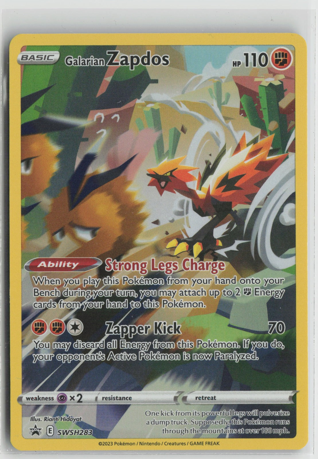 Galarian Zapdos - Promo Holo SWSD SWSH283 NM