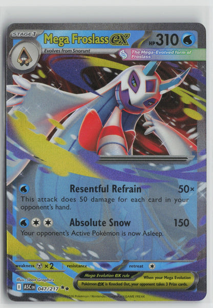 Mega Froslass ex - Double Rare Holo ASC 047/217 NM