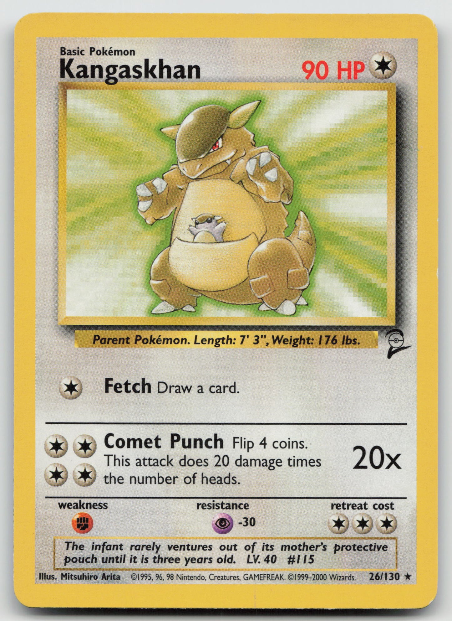Kangaskhan Rare Normal BS2 026/130 MP