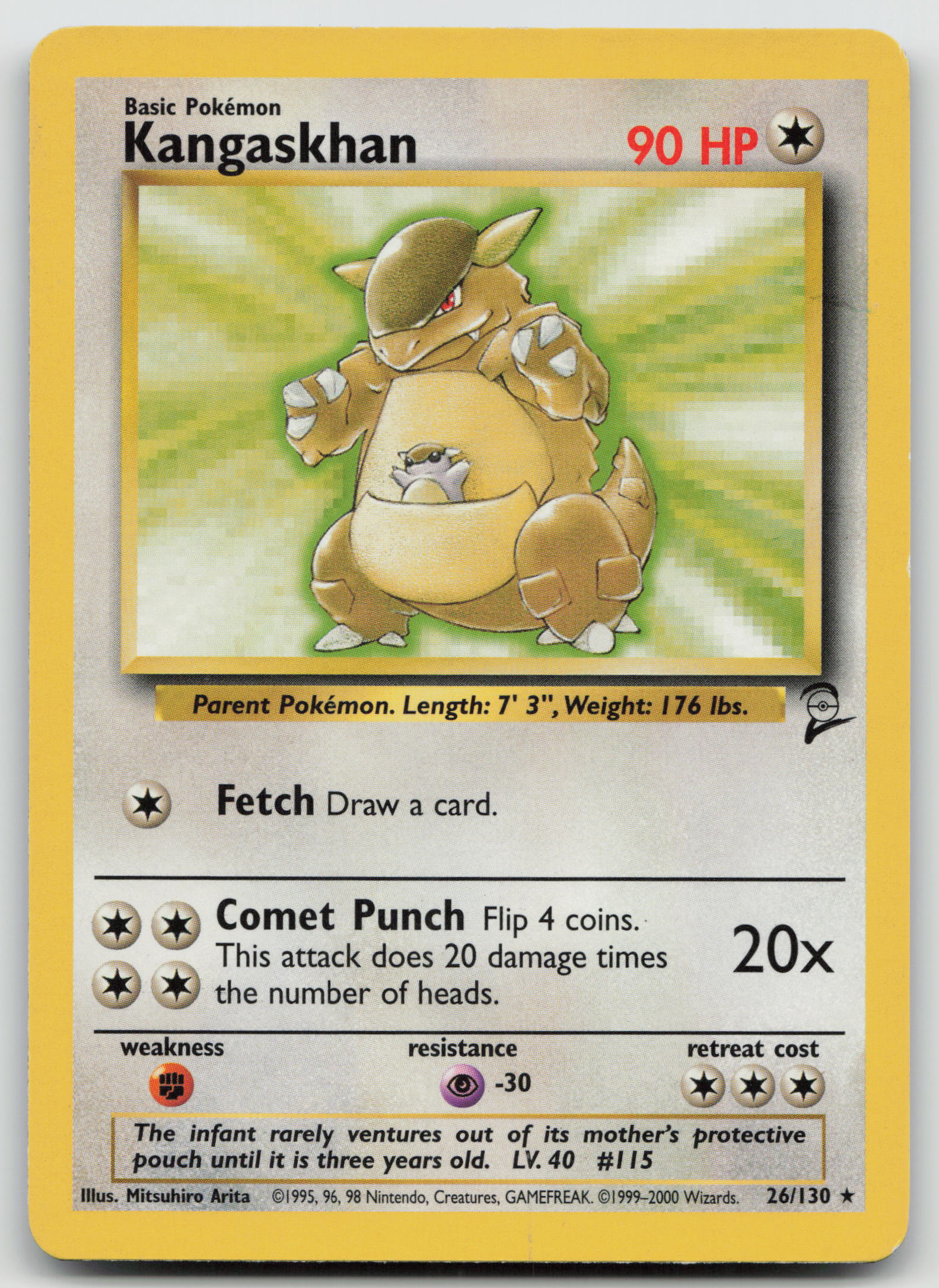 Kangaskhan Rare Normal BS2 026/130 MP