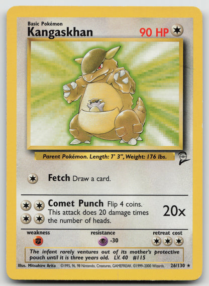 Kangaskhan Rare Normal BS2 026/130 MP