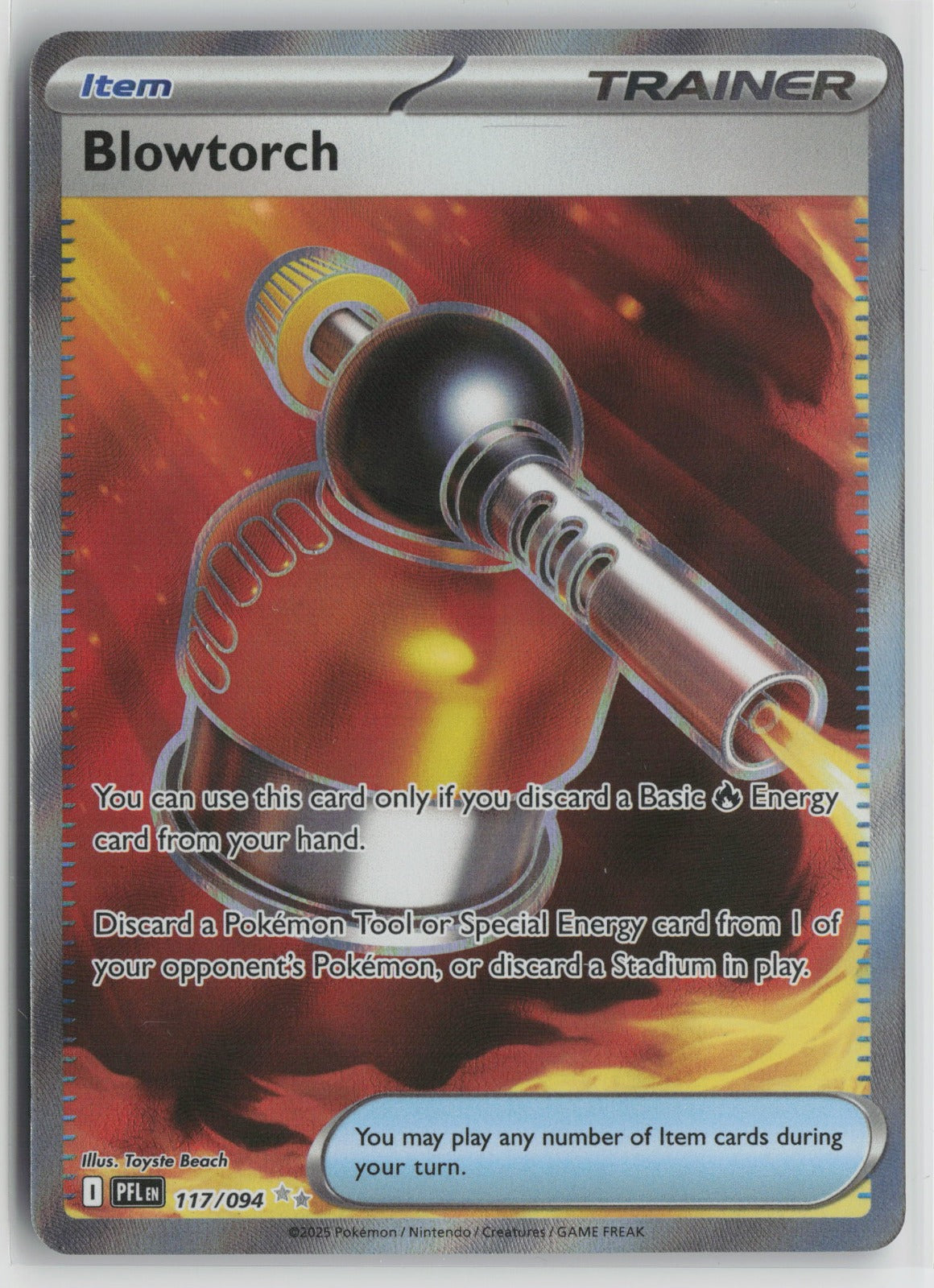 Blowtorch - Ultra Rare Holo PFL 117/094 NM
