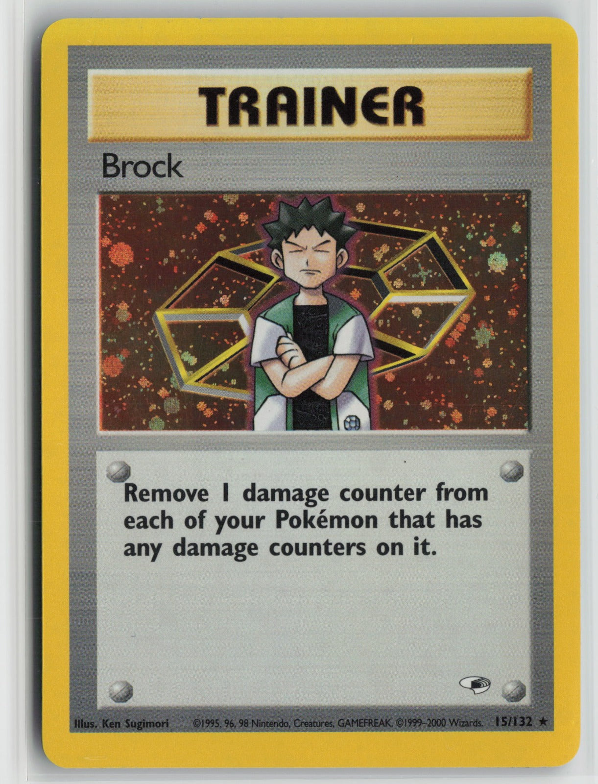 Brock (15) Holo Rare Unlimited G1 015/132 MP