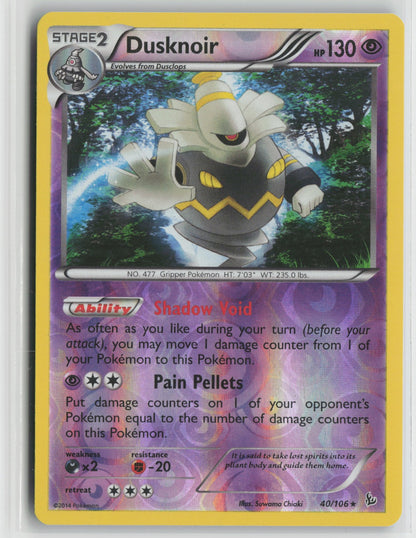Dusknoir Holo Rare Reverse Holo FLF 40/106 NM