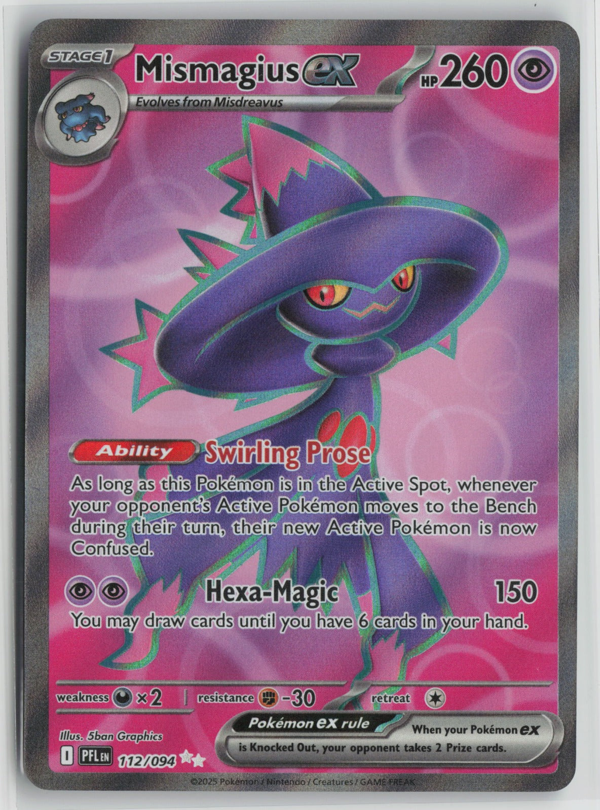 Mismagius ex - Ultra Rare Holo PFL 112/094 NM