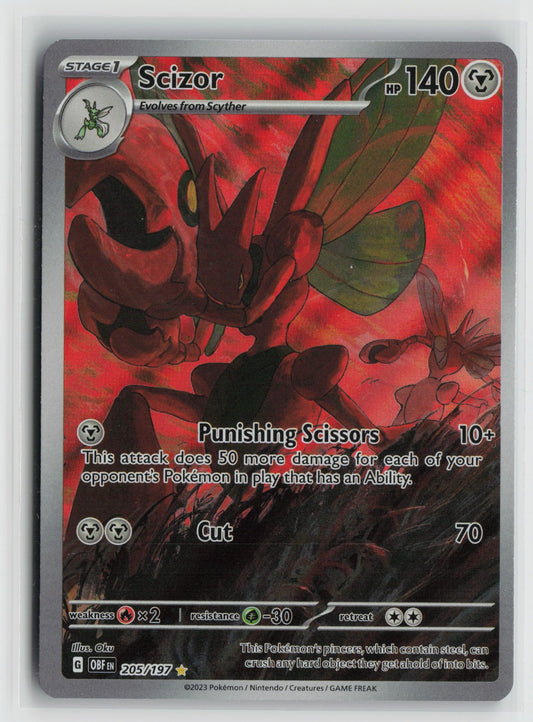 Scizor - Illustration Rare Holo OBF 205/197 NM