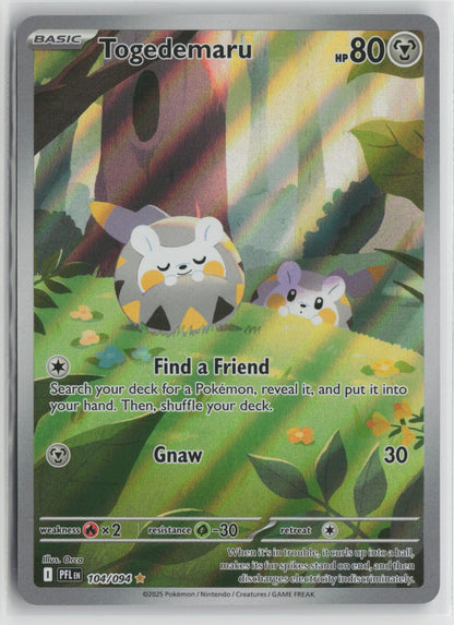 Togedemaru Illustration Rare Holo PFL 104/094 NM