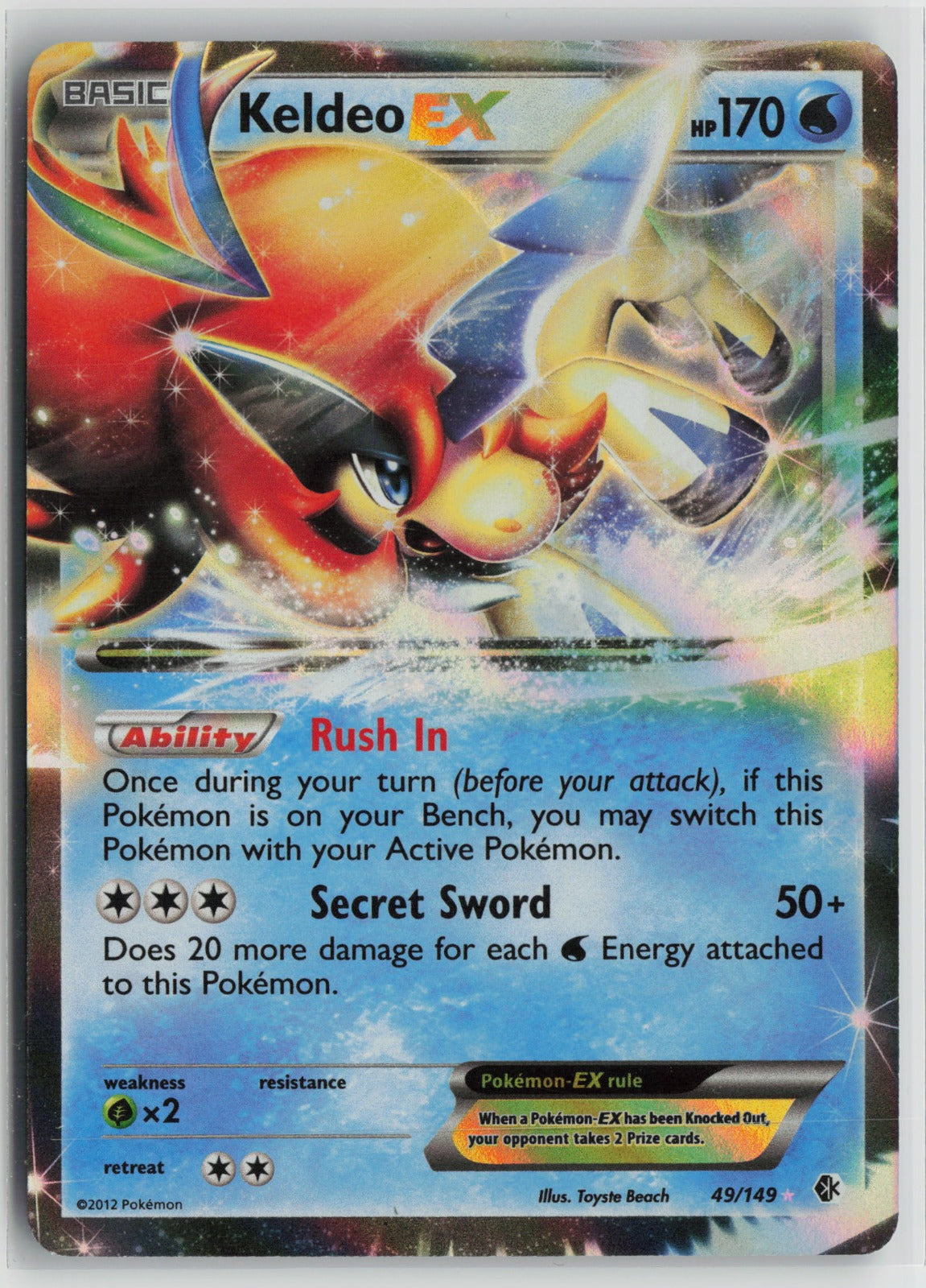 Keldeo EX Ultra Rare Holo BCR 49/149 NM- A