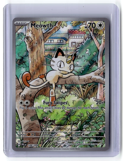 Meowth Illustration Rare ME02: Phantasmal Flames 106/094 NM