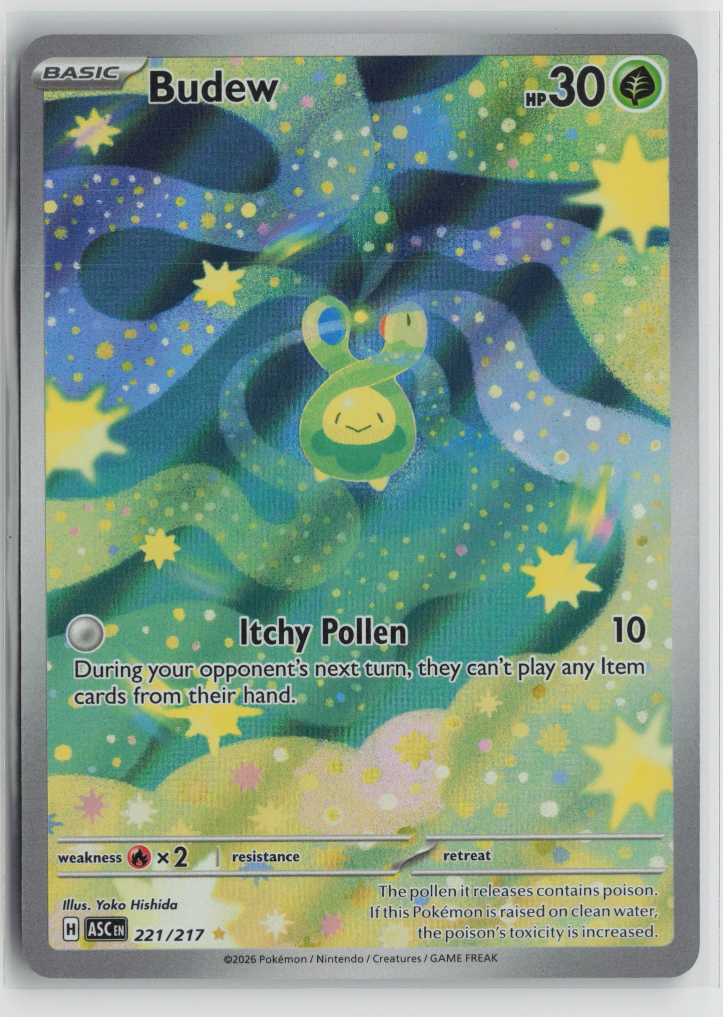 Budew - Illustration Rare Holo ASC 221/217 NM