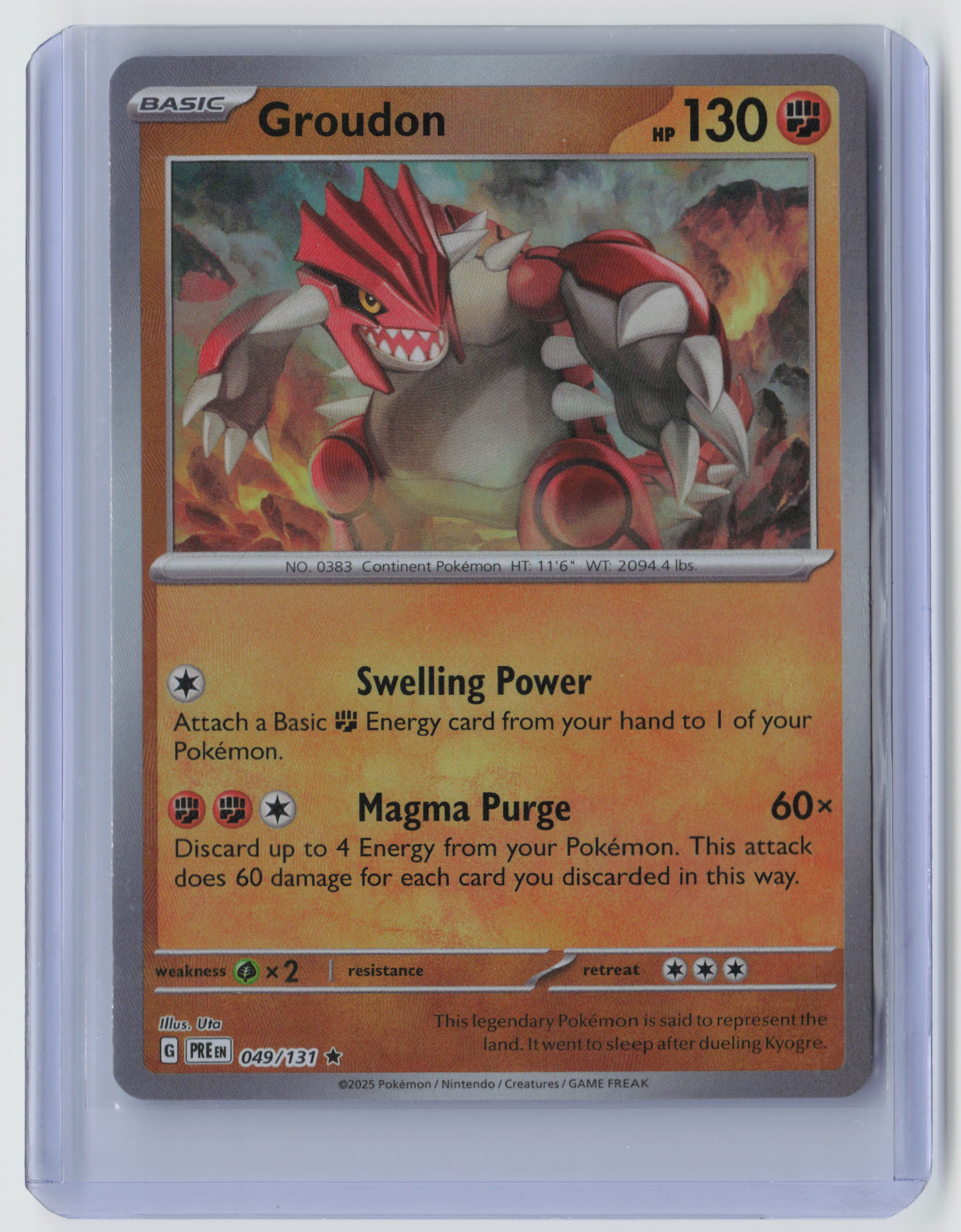 Groudon (Master Ball Pattern) Rare SV: Prismatic Evolutions 049/131 NM