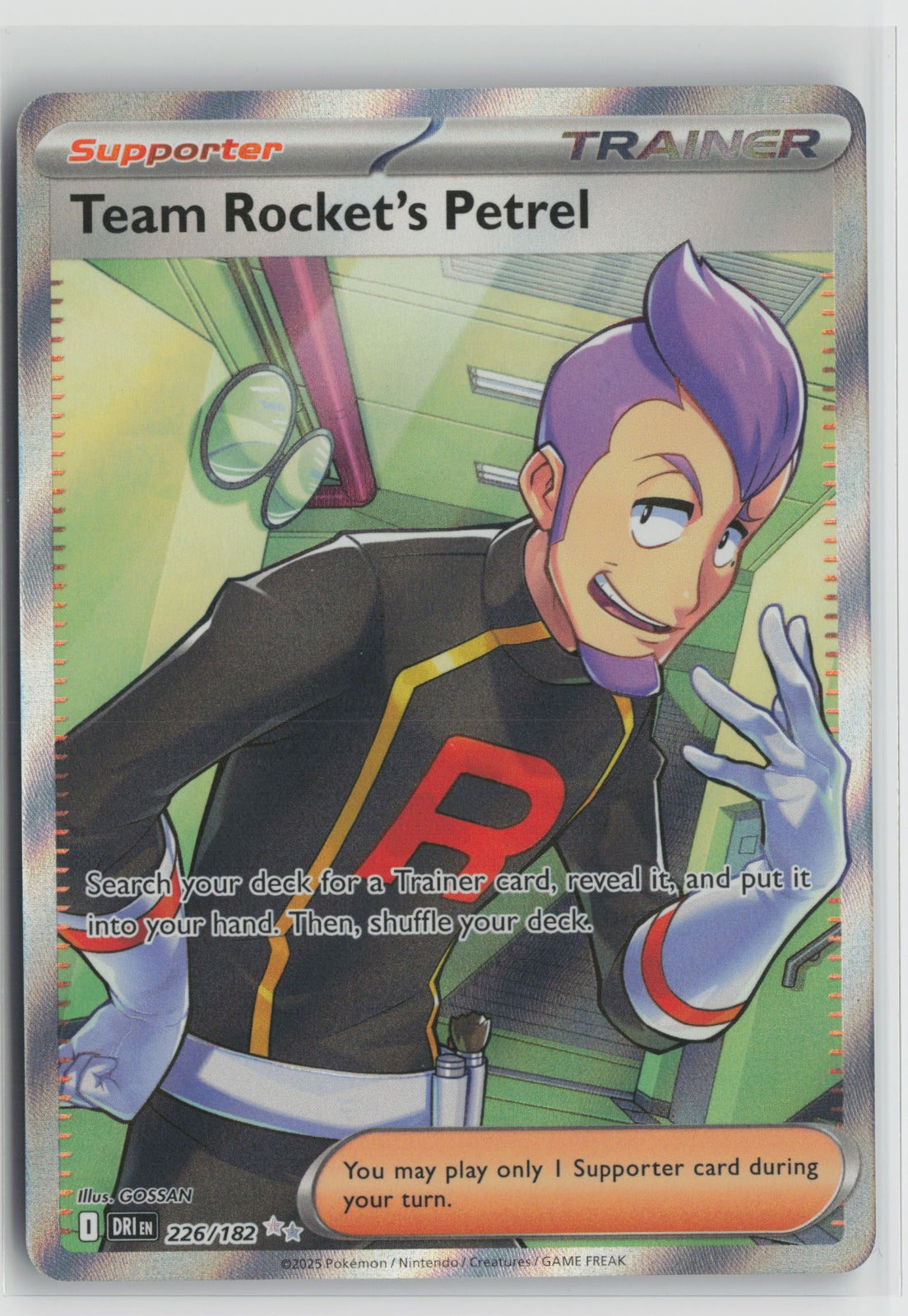Team Rocket's Petrel Ultra Rare Holo DRI 226/182 NM