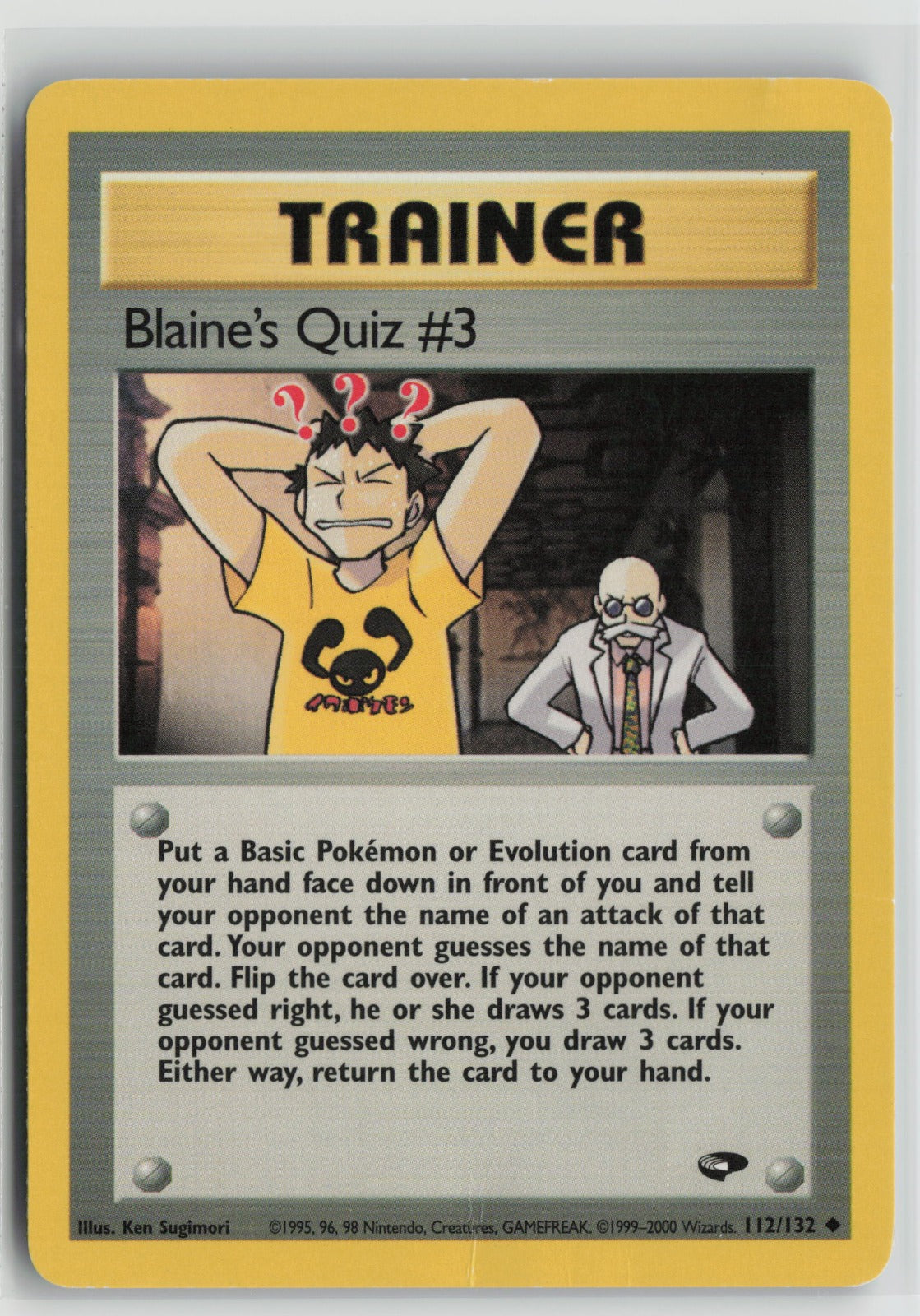 Blaine's Quiz #3 Uncommon Unlimited G2 112/132 HP