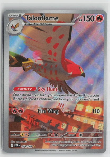 Talonflame - Illustration Rare Holo POR 091/088 NM