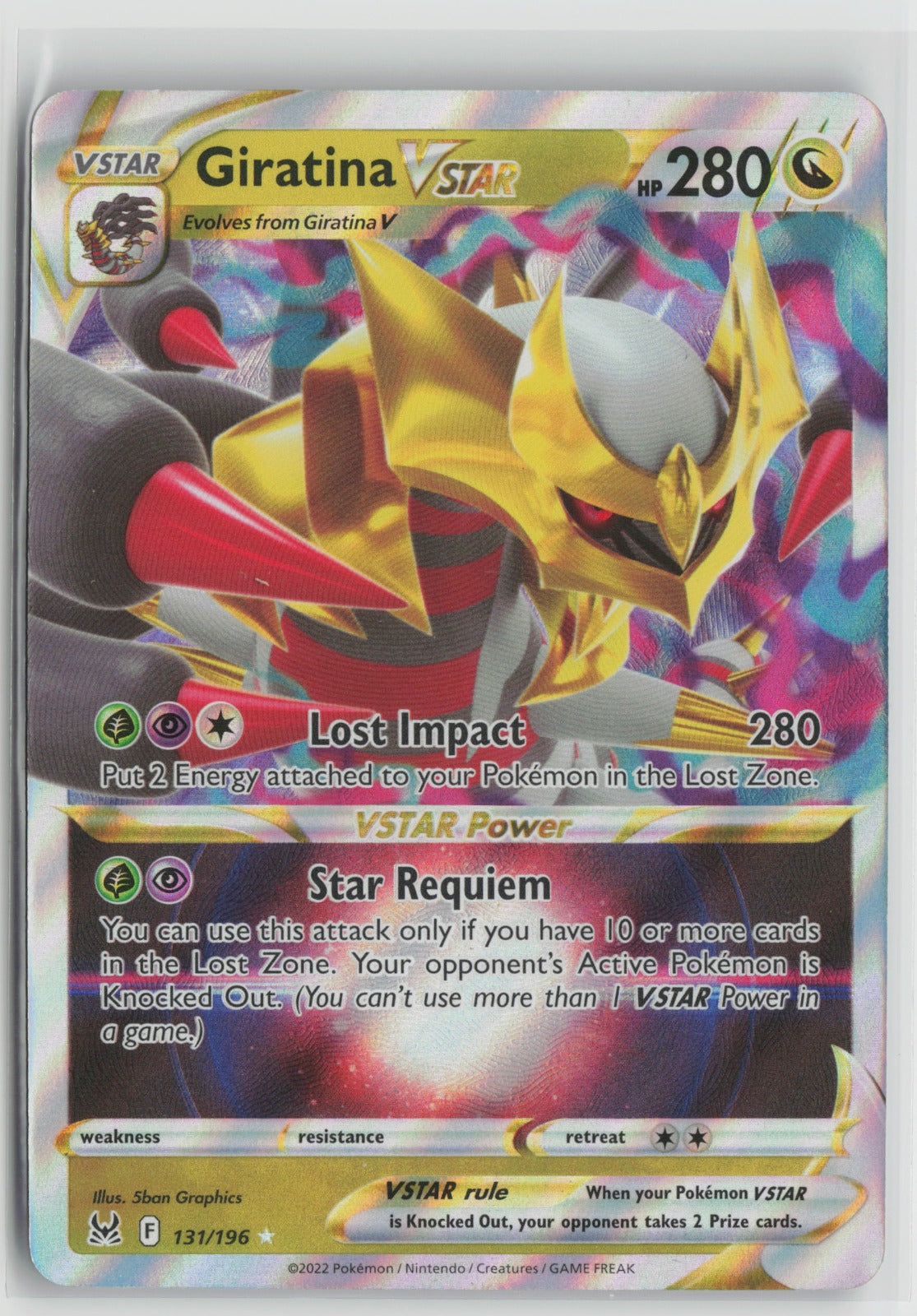 Giratina VSTAR Ultra Rare Holo SWSH11 131/196 LP